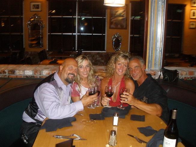 Toasting the victory with Cecil, Samantha and Diana